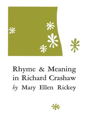 cover image of Rhyme and Meaning in Richard Crashaw
